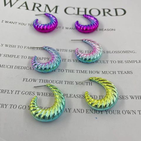 1 Pair Simple Style C Shape Stoving Varnish Arylic Ear Studs