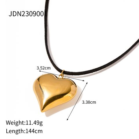 Einfacher Stil Liebe Rostfreier Stahl Überzug 18 Karat Vergoldet Halskette