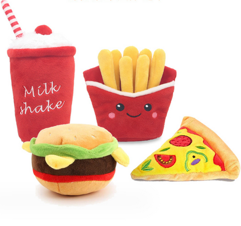 Cute Hamburger Pet Plush Sound Toy