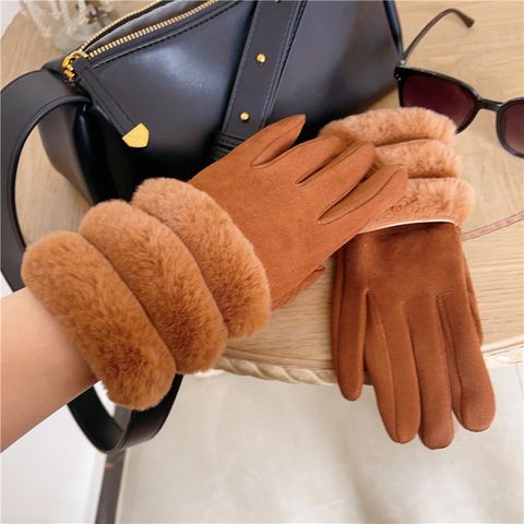 Women's Vintage Style Solid Color Gloves 1 Pair