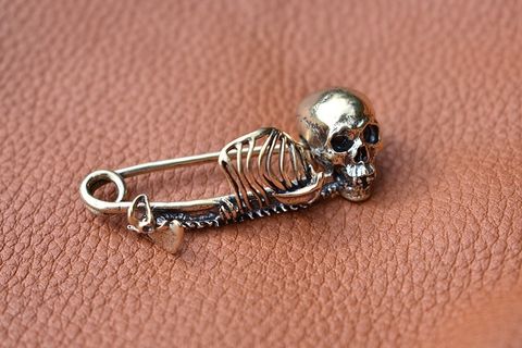 Cool Style Skull Alloy Plating Unisex Brooches