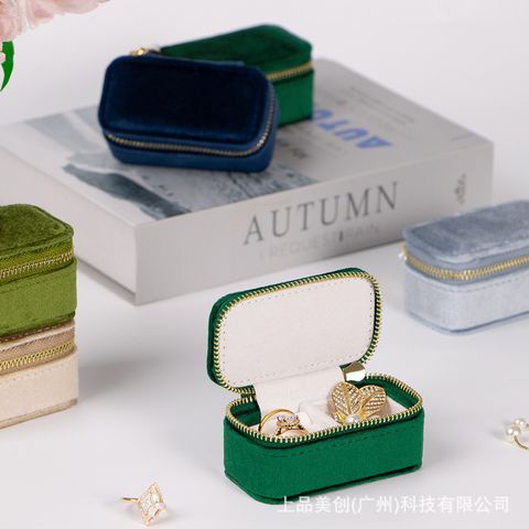 Casual Solid Color Flannel Wholesale Jewelry Boxes