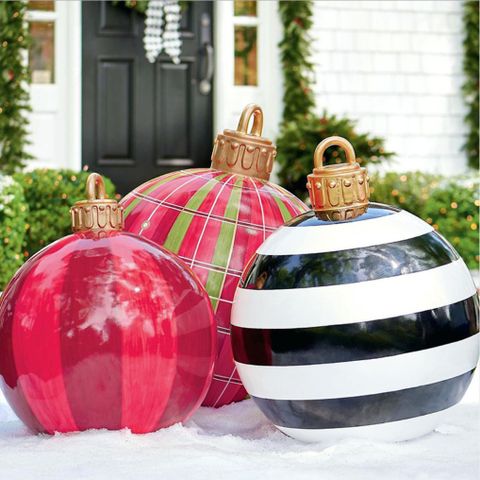 Christmas Vintage Style Stripe Pvc Indoor Outdoor Balloons