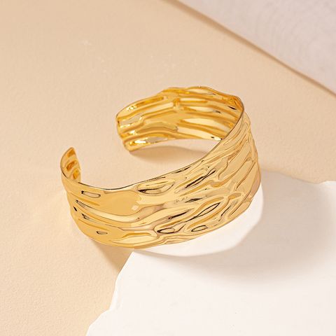 Hip-hop Round Alloy Plating Gold Plated Women's Bangle