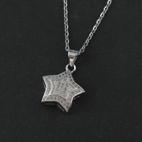 Streetwear Star Stainless Steel Titanium Steel Pendant Necklace