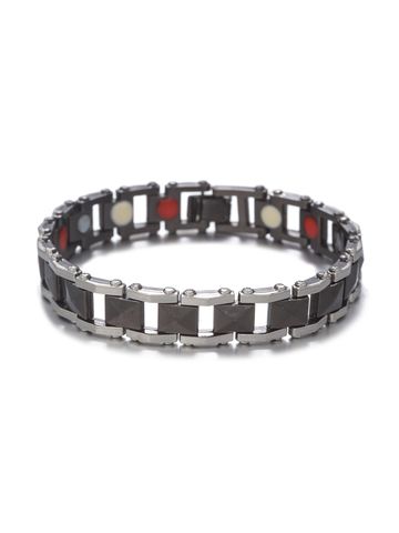 Simple Style Solid Color Titanium Steel Men's Bracelets