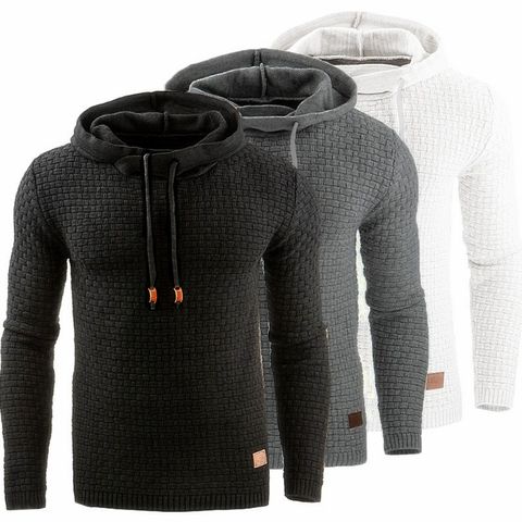 Hombres Sudadera Sudaderas Con Capucha Para Hombre Casual Retro Color Sólido