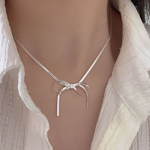 Simple Style Bow Knot Sterling Silver Plating Gold Plated Bracelets Earrings Necklace