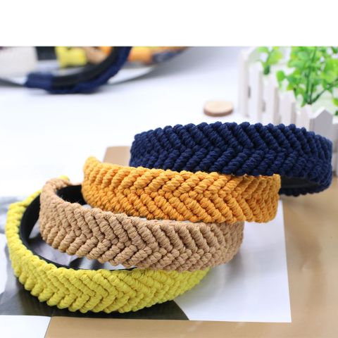 Vintage Style Solid Color Cotton Rope Hair Band