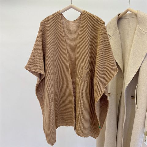 Women's Simple Style Solid Color Imitation Cashmere Shawl
