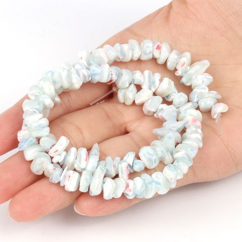 1 Piece Shell Color Block Beads