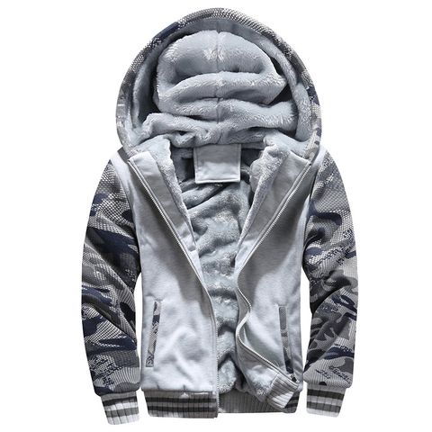 Men's Hoodies Long Sleeve Casual Solid Color Camouflage