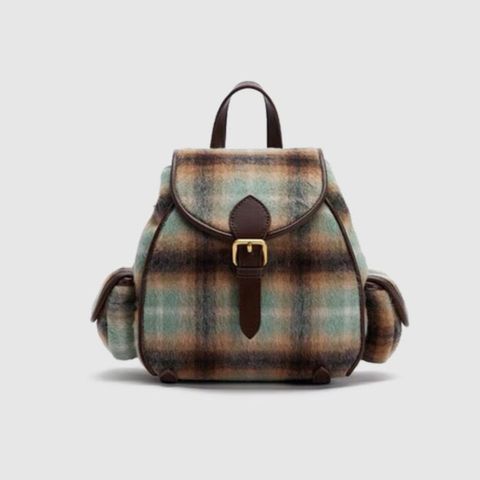 Plaid Casual Daily Women's Backpack
