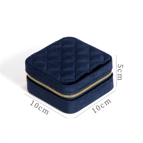 Casual Classical Vacation Solid Color Flannel Wholesale Jewelry Boxes