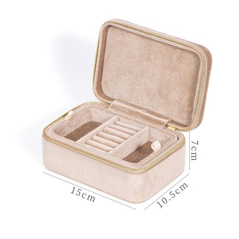 Cute Solid Color Flannel Wholesale Jewelry Boxes