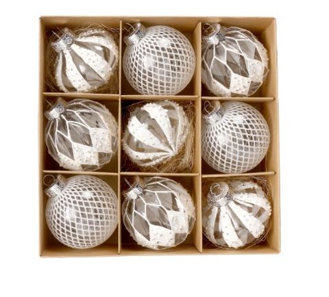 Christmas Cute Geometric Ball Plastic Party Ornaments