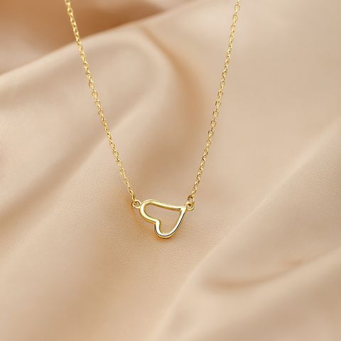 Elegant Heart Shape Sterling Silver Plating Pendant Necklace