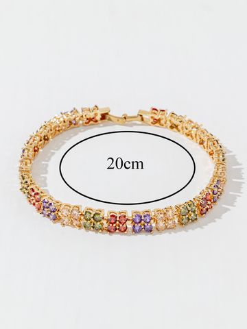 Lady Flower Copper Plating 18k Gold Plated Bracelets