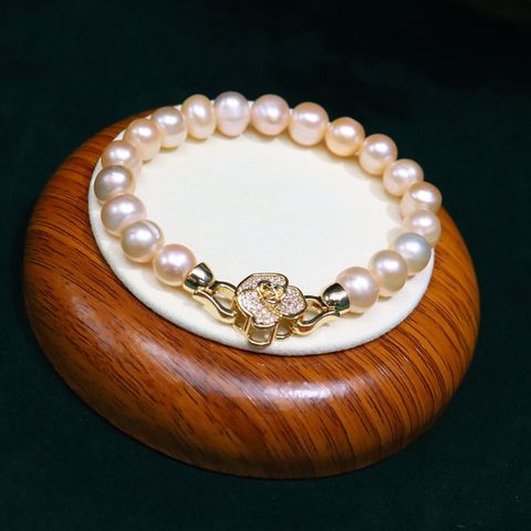 Retro Flower Baroque Pearls Bracelets In Bulk