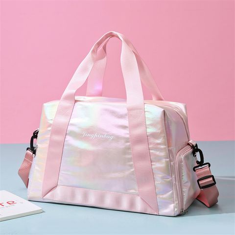 Women's Basic Sports Solid Color Polyester Travel Bags