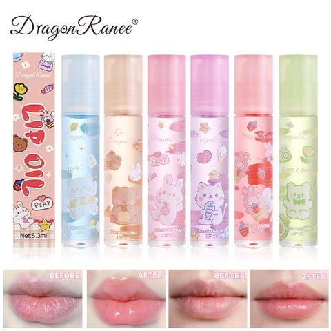Casual Cartoon Solid Color Plastic Lip Gloss