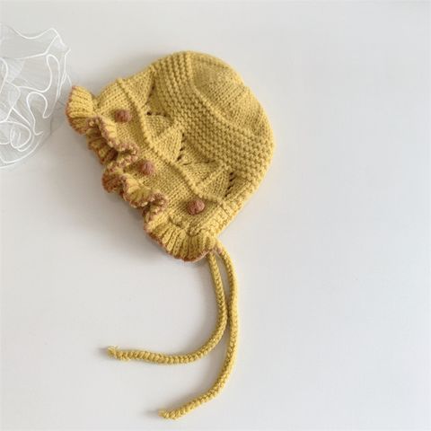 Children Unisex Sweet Simple Style Fruit Embroidery Jacquard Wool Cap