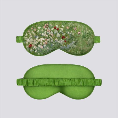 New Down Cotton Oil Painting Double-sided Artificial Silk Shading Eye Mask Sleep Elastic Lunch Break Eye Mask Relieve Fatigue Eye Protection