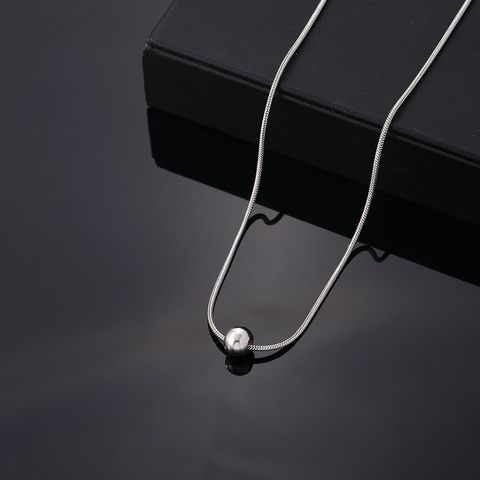 Hip-hop Streetwear Geometric Stainless Steel Titanium Steel Polishing Plating Silver Plated Unisex Pendant Necklace