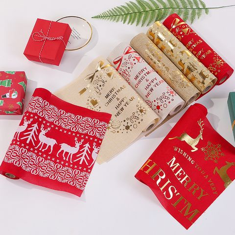 Christmas Classic Style Color Block Cloth Holiday Daily