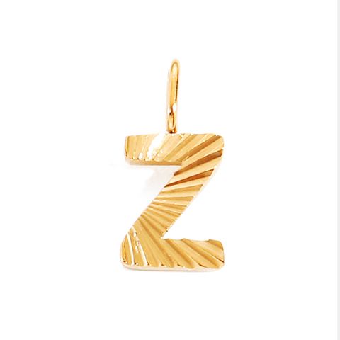 1 Piece Stainless Steel 14K Gold Plated Letter