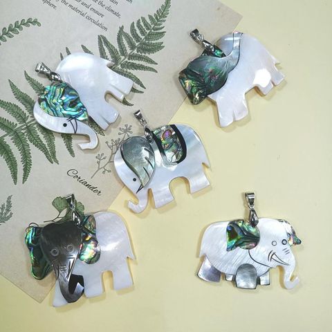 Cartoon Style Elephant Shell Jewelry Accessories
