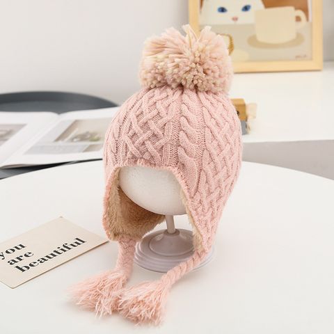 Children Unisex Sweet Simple Style Solid Color Wool Cap