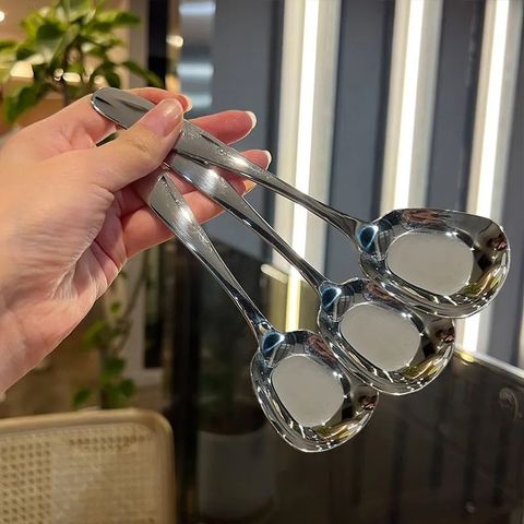Casual Solid Color Stainless Steel Spoon