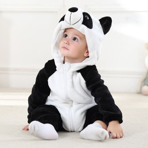 Cute Animal Velvet Polyester Baby Rompers