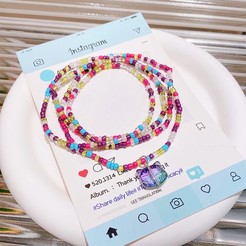 Cartoon Style Rainbow Star Beaded Seed Bead Women's Bracelets