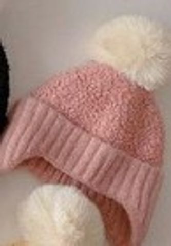Children Unisex Cute Simple Style Solid Color Wool Cap
