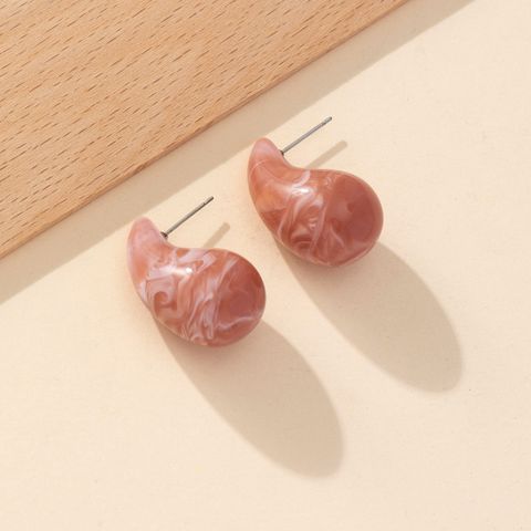 1 Pair Simple Style Water Droplets Irregular Stoving Varnish Arylic Ear Studs
