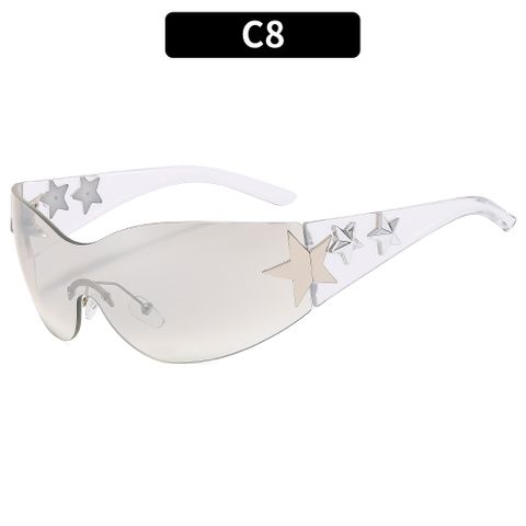 Y2k Streetwear Star Pc Special-shaped Mirror Frameless Glasses