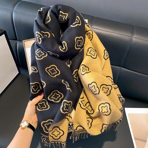 Women's Simple Style Printing Imitation Cashmere Scarf