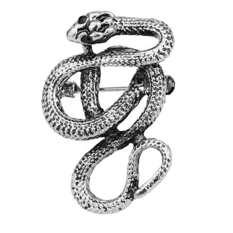 Business Classic Style Snake Zinc Stoving Varnish Men's Brooches