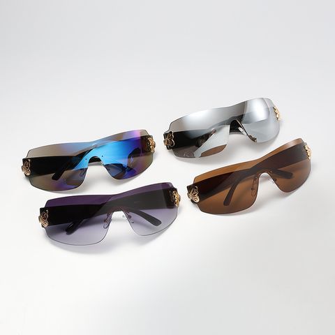 Streetwear Color Block Ac Toad Glasses Frameless Glasses