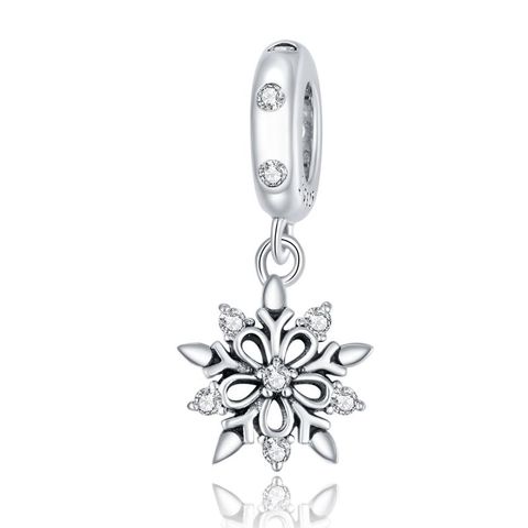 Casual Snowflake Sterling Silver Inlay Zircon Jewelry Accessories