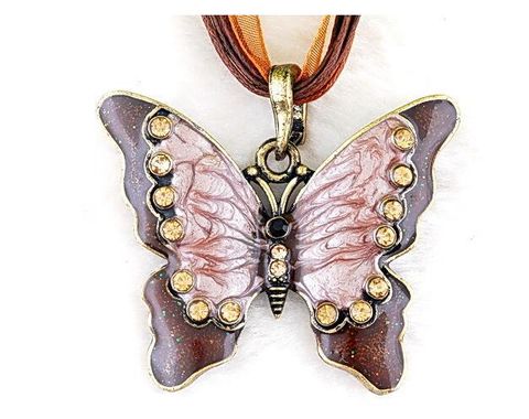 Lady Butterfly Alloy Women's Pendant Necklace