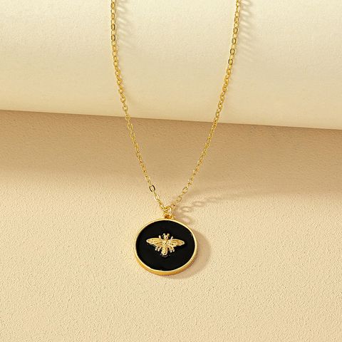 Basic Bee Alloy Enamel Women's Pendant Necklace