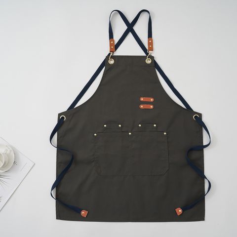 Casual Solid Color Polyester Cotton Apron
