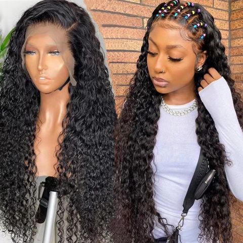 Women's Elegant Punk Stage Street High Temperature Wire Centre Parting Long Curly Hair Wigs