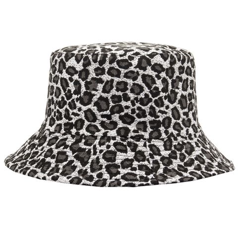 Unisex Basic Leopard Big Eaves Bucket Hat