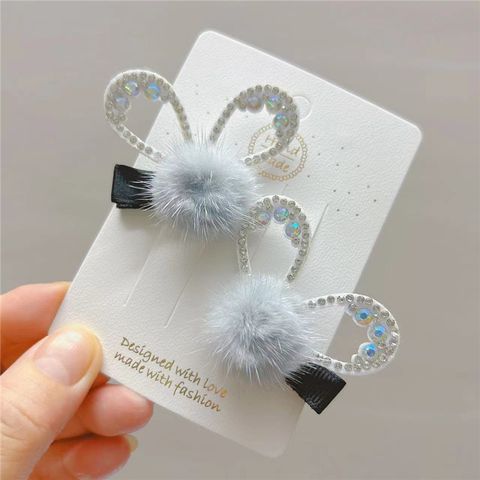Sweet Solid Color Imitation Mink Hair Clip