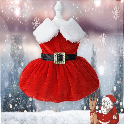 New Pet Christmas Clothes Winter Old Classic Dog Christmas Dress Winter New Year Dress Holiday Factory