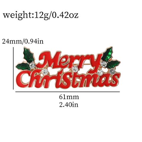 Christmas Style Holiday Brooch Christmas English Letter Pin Bell Drip Badge Holiday Decorations